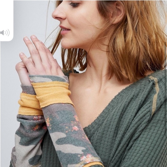 Free People flowy waffle top - Picture 2 of 13